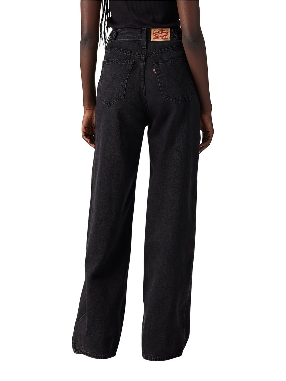 Levi's Women's Cinch Baggy Black Wide-Leg Jeans